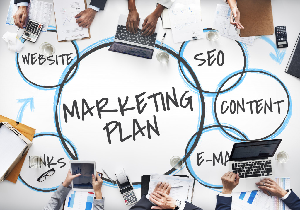 Marketing plan concept