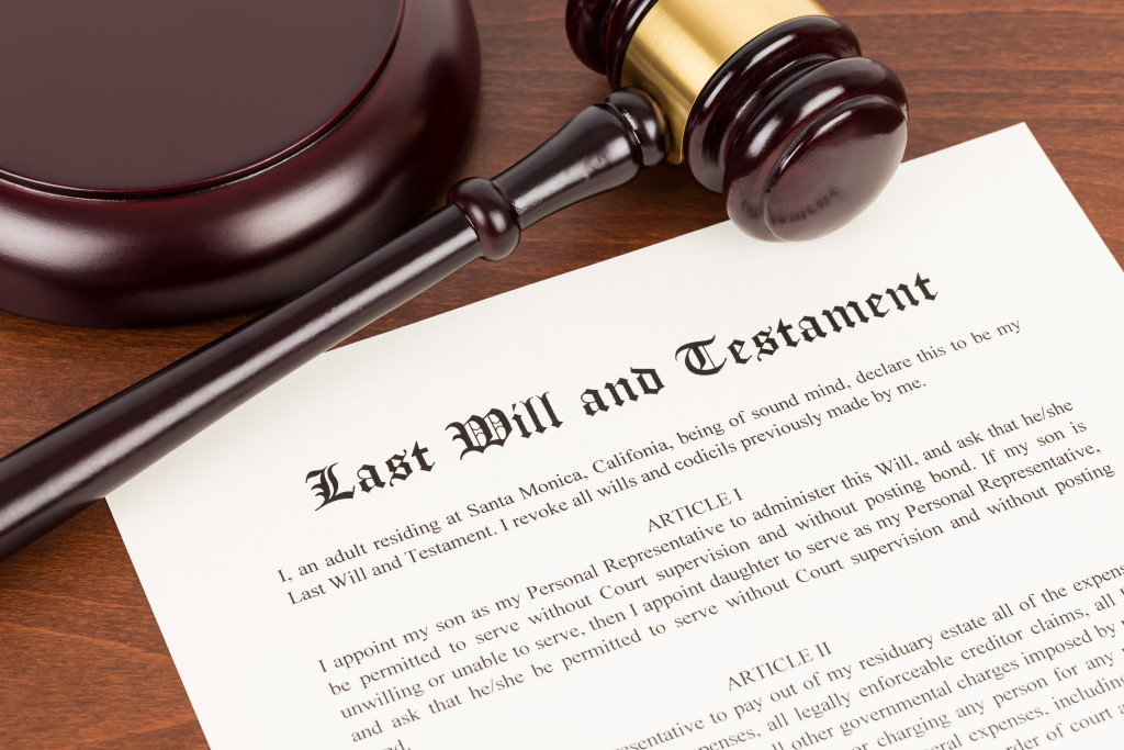 Last Will and Testament with gavel