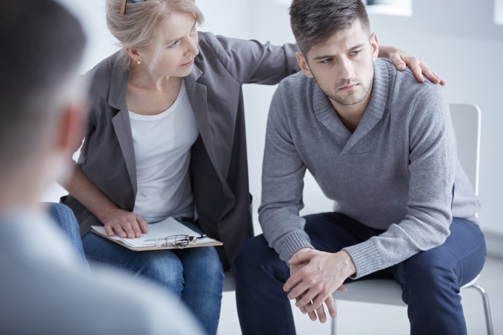 patient being treated by a psychiatrist