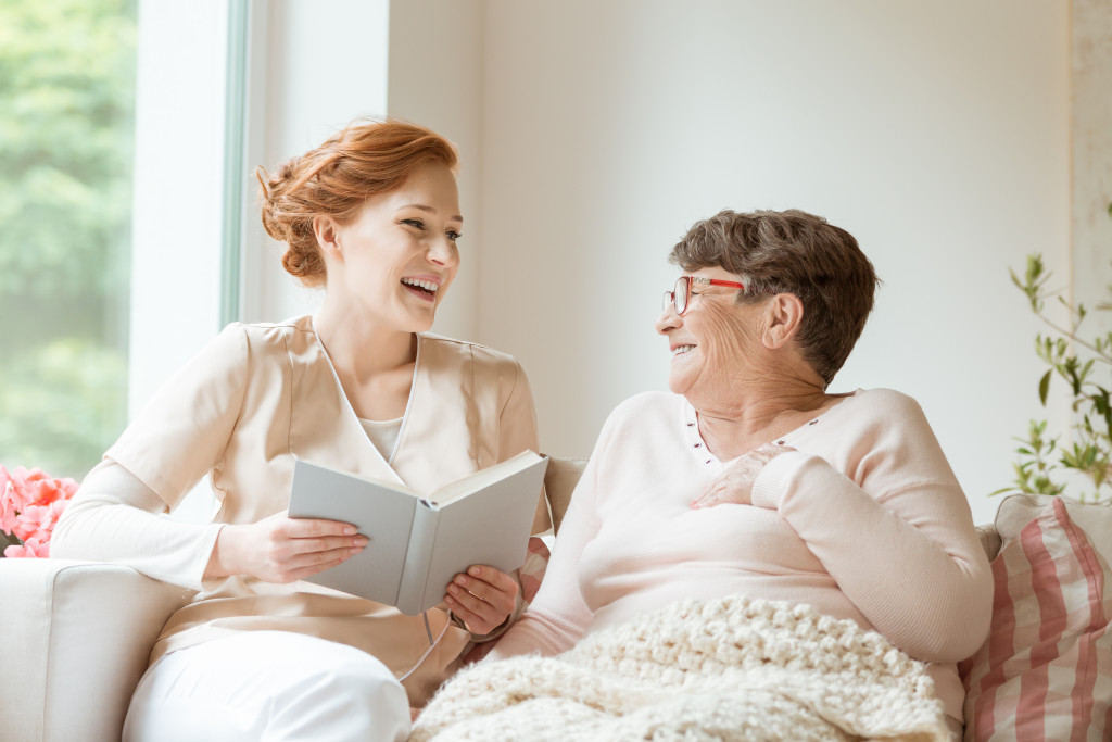 women having a laugh